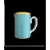 Chelsea Feather Turquoise Mug 4.5"