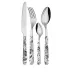 China Roses Black 2-Pc Salad Serving Set