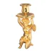 Cherubs Candle Holder Gold Plated Bronze