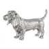 Hunting Dog Basset Hound 4 in L x 2.5 in H Silver