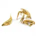 Aquatic Crab 3 in L x 1 in H Gold Plated Bronze