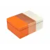 Lacquer Orange/Copper/White Medium Box 8" x 6" x 3.5"H