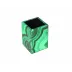 Lacquer Malachite Brush Cup 3" x 3" x 4.5"H