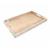 Lacquer Sycamore with Silver Dollar Trim Breakfast Tray 14" x 22" x 2"H