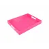 Lacquer Hot Pink Reiko Tray 12" x 15" x 2"H