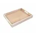 Lacquer Sycamore with Silver Dollar Trim Reiko Tray 12" x 15" x 2"H