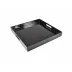 Lacquer Black Square Tray 16" x 16" x 2"H