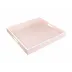 Lacquer Paris Pink/White Trim Square Tray 16" x 16" x 2"H