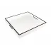 Lacquer White/Black Trim Medium Square Tray 16 x 16 x 2"H