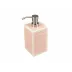 Lacquer Paris Pink/White Lotion Pump Metal/Glass 3"L x 3"W x 5"H