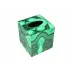 Lacquer Malachite Tissue Cover 5.25" Square