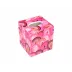 Lacquer Pink Agate Tissue Cover 5.25" Square