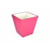 Lacquer Hot Pink Waste Basket 9" x 9" x 10"H