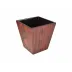 Lacquer Rosewood Brown Waste Basket Square 9"L x 9"W x 10"H