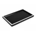 Lacquer Black/White Trim Vanity Tray 8" x 12" x 1.5"H