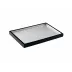 Lacquer Shine Silver Leaf/Black Trim Vanity Tray 8" x 12" x 1.5"H