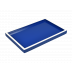 Lacquer True Blue/White Trim Vanity Tray 8" x 12" x 1.5"H