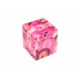 Lacquer Pink Agate Q-Tip Box 3.5" x 3.5" x 4"H