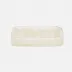 Abiko Pearl White Soap Dish W/ Rounded Edges Rectangular Cast Resin