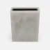 Abiko Pearl White Wastebasket Rectangular Tapered Cast Resin