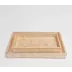 Andria #Dnr# Smoked Nested Trays Rectangular Tapered Capiz, Set Of 2