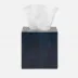 Arles Navy Tissue Box Square Straight Faux Horn