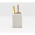 Arles White Brush Holder 3.5"L x 3.5"W x 4.5"H