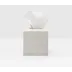 Arles White Tissue Box Square: 6"L x 6"W x 6"H