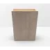 Bruges Sand Wastebasket Square: 9"L x 9"W x 11"H