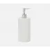 Cordoba White Burlap Soap Pump Round Ceramic