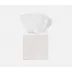 Cordoba White Burlap Tissue Box Square Straight Ceramic