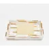 Cortona Brass Mix W/ Shell Soap Dish Rectangular Tapered White