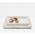 Cortona Silver Mix W/ Shell Nested Trays Rectangular Tapered White, Set Of 2