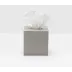 Dannes Light Gray Tissue Box Square Straight Faux Belgian Linen