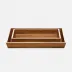 Harper Dark Teak Trays 13"L x 10"W x 1.5"H, Set of 2
