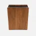 Harper Dark Teak Wastebasket Rectangular: 10"L x 8"W x 11"H