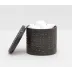 Hawen Black Bath Canister 4.5"D x 4.5"H