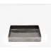 Humbolt Black Nickel Soap Dish Rectangular Straight Ridged Metal
