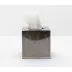 Humbolt Black Nickel Tissue Box Square Straight Ridged Metal