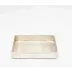 Humbolt Matte Silver Soap Dish Rectangular Straight Ridged Metal