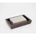 Luxor Black Matte Soap Dish Rectangular Tapered Marble