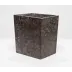 Luxor Black Matte Wastebasket Rectangular Tapered Marble