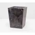 Luxor Black Matte Wastebasket Square Tapered Marble