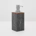 Manchester Cool Gray Soap Pump Square Straight Realistic Faux Shagreen