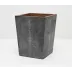 Manchester Cool Gray Wastebasket Square Tapered Realistic Faux Shagreen