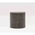 Manchester Dark Mushroom Canister Round Large Realistic Faux Shagreen