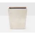 Manchester Warm Silver Wastebasket Rectangular 10"L x 8"W x 11"H Realistic Faux Shagreen