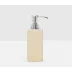 Maranello Beige/White Soap Pump Square Straight Abaca/Resin