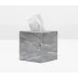 Milan Gray Tissue Box Square Straight Romblon Stone