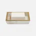 Palermo Ii Soap Dish Rectangular Tapered Faux Clamstone With Brass